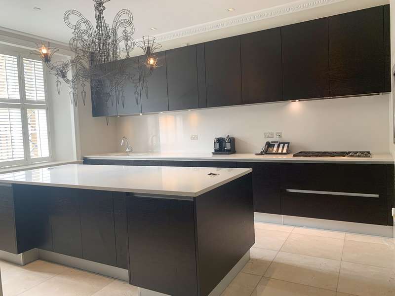 Pedini Dark Wood & Black Gloss Gaggenau Sub Zero Wolf Appliances Granite Worktops